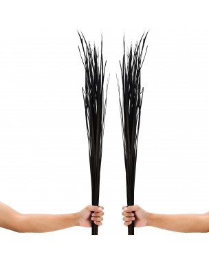 Leewadee Tall Vase Filler , Natural Grass Stems – 2 Bunches Of Colored Branches for Vases, Carefully Dried Twigs for Home and Bar Decoration, 45 inches, Black Brown