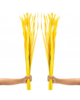 Leewadee Tall Vase Filler , Dried Palm Leaves – 2 Bunches Of Colored Decor for Floor Vases, Naturally Dried Arrangements For Vintage Or Modern House Decor, 45 inches, Yellow